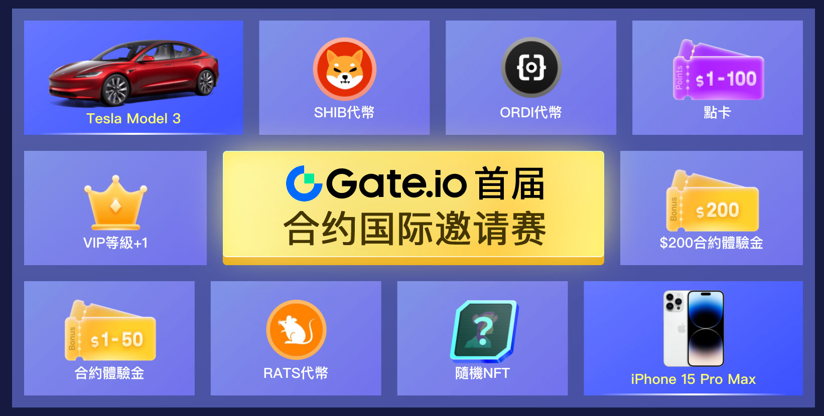 首屆Gate.io合約國際邀請賽,新手注冊即可參加！